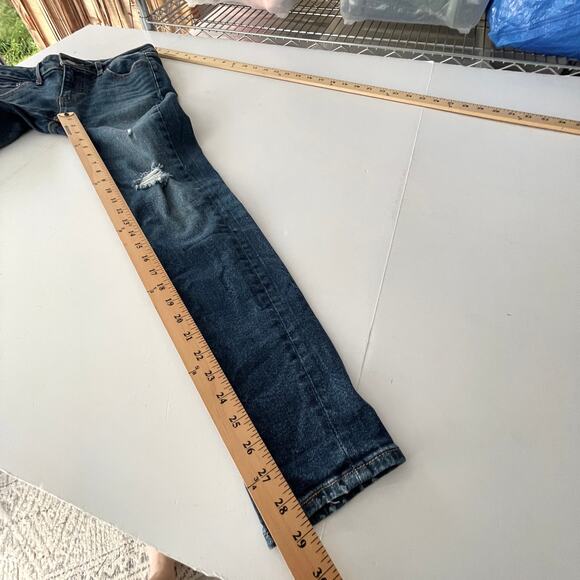 Levi's Altered Skinny 711 Women's Mid Rise Distressed Skinny Jeans W27 L29 Blue - Picture 9 of 10